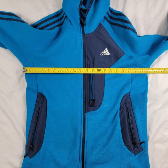 Adidas Adults Medium Blue Track Sweater Casual Outdoors Athletic Long Sleeve - Picture 8 of 11
